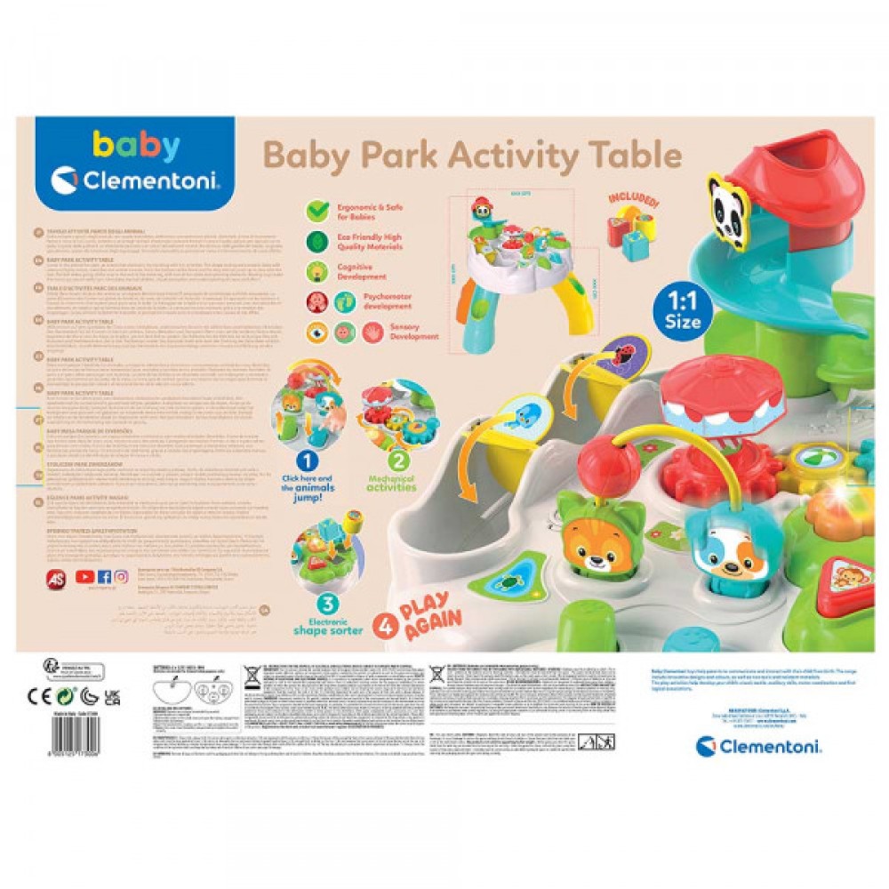 Baby Clementoni - Baby Park Activity Table - 17300 – Helpdesk